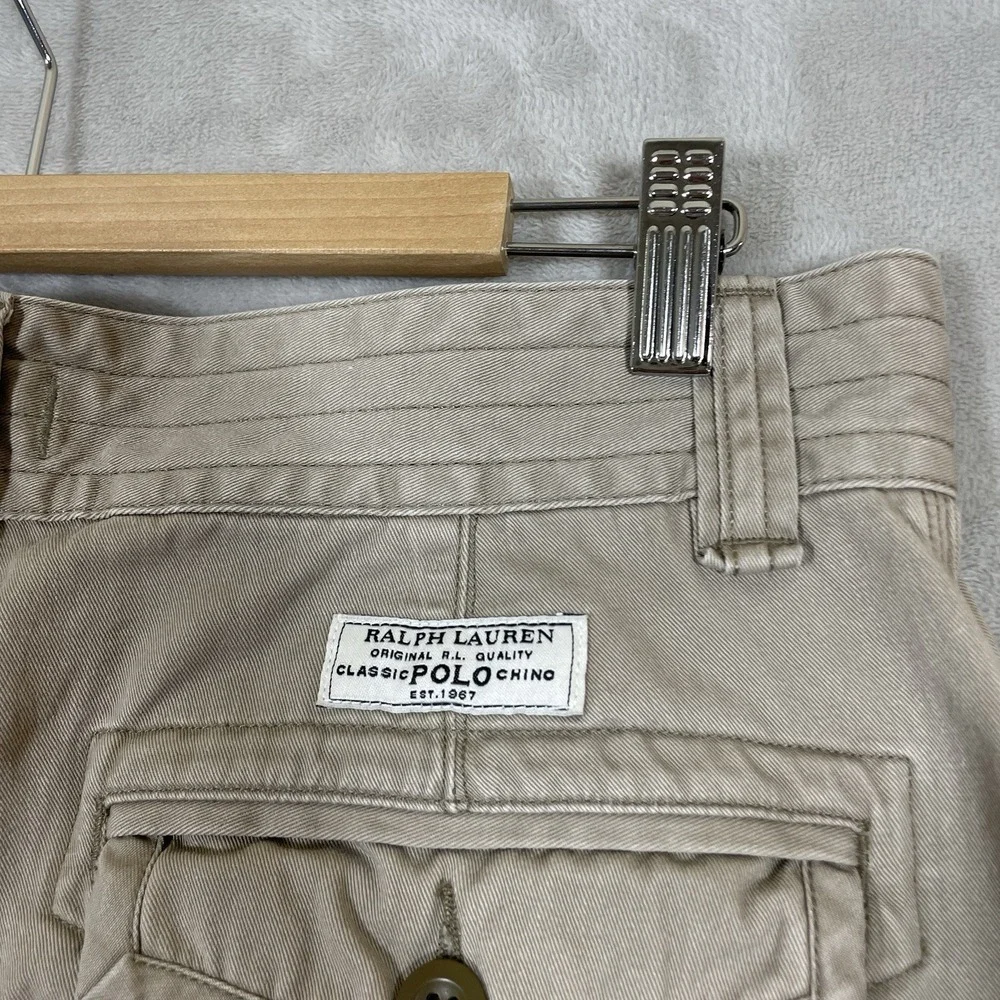 Vintage Polo Ralph Lauren Cargo Short Mens 32 Military Baggy Paratrooper Cotton